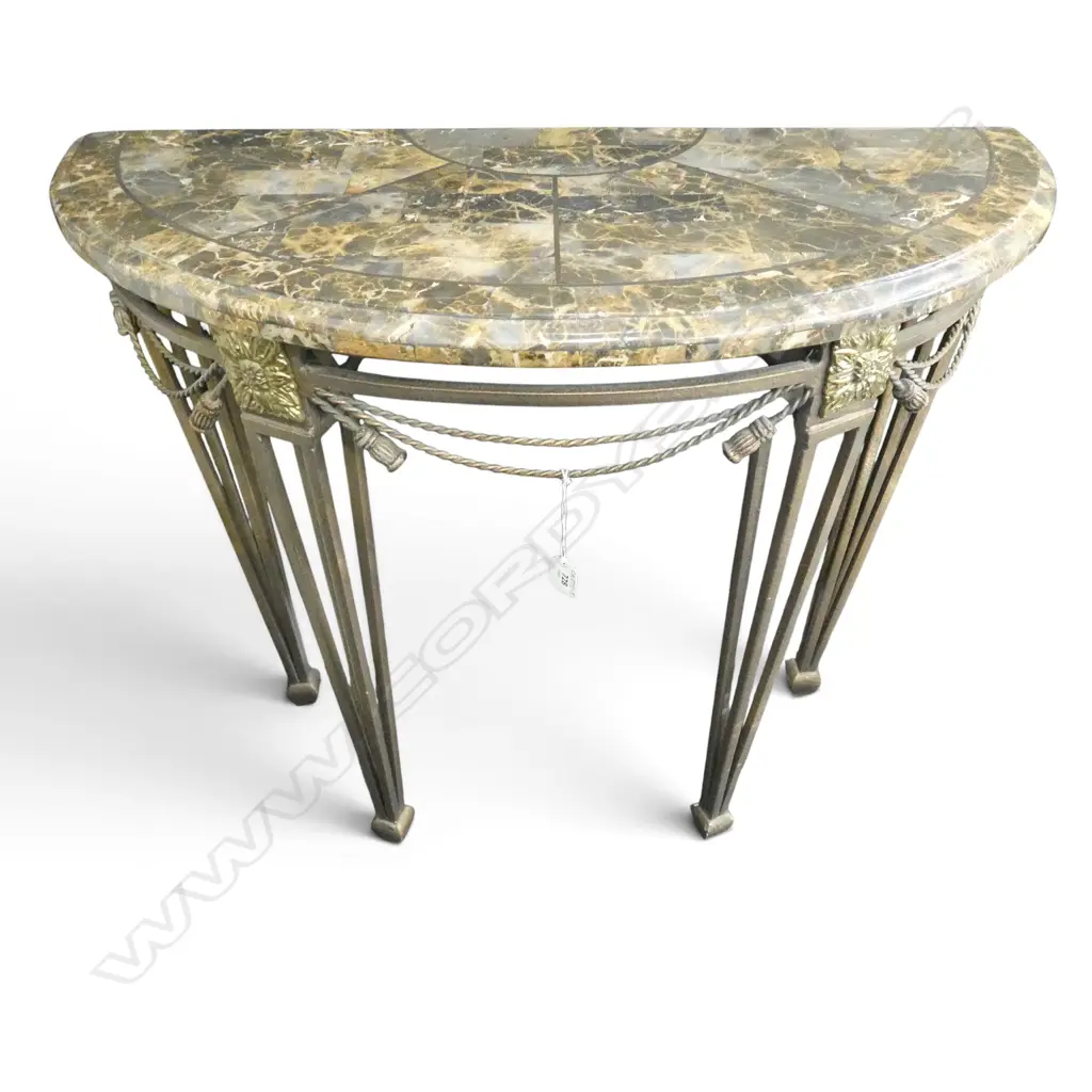 MARBLE TOP HALF TABLE W760X710MM Image 1++