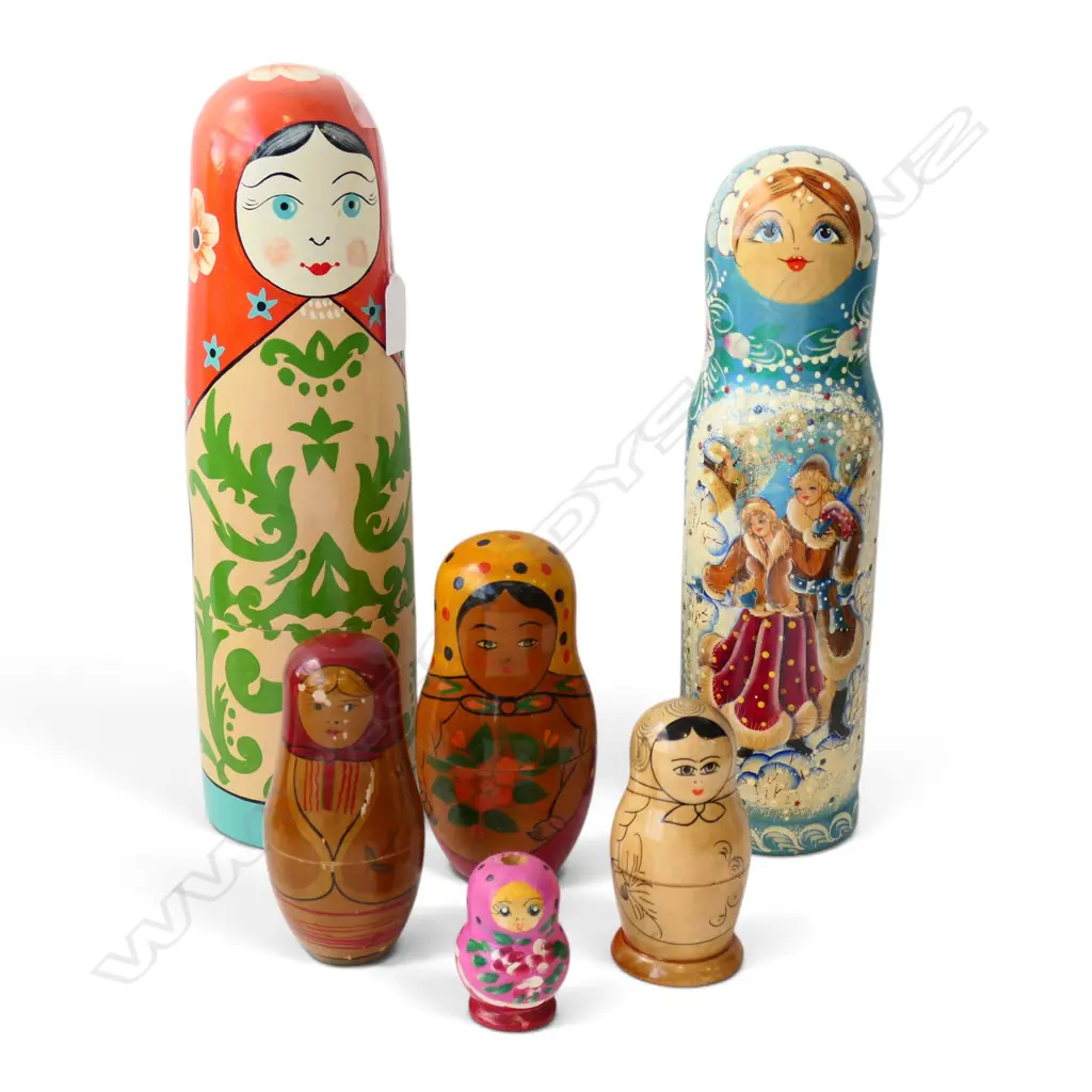 6 RUSSIAN DOLLS tallest H.360mm Image 1++