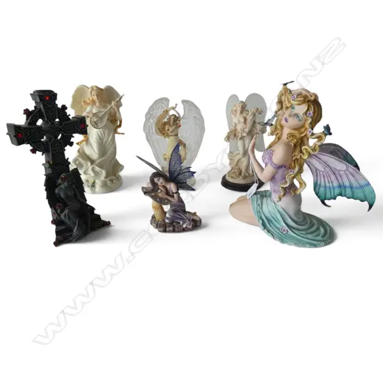 6 FIGURINES; ANGELS, FAIRIES ETC H.255mm