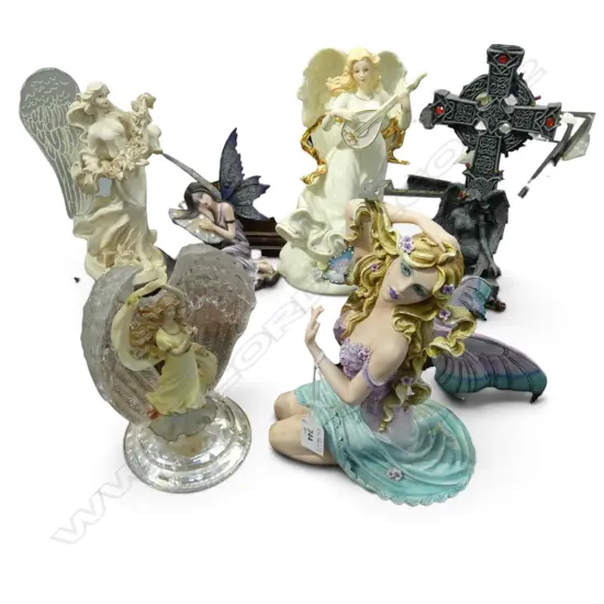6 FIGURINES; ANGELS, FAIRIES ETC H.255mm