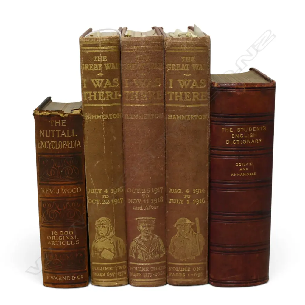 3 VOLS. THE GREAT WAR - I WAS THERE by HAMMERTON + 2 OTHER ANTIQUE VOLUMES Image 1++