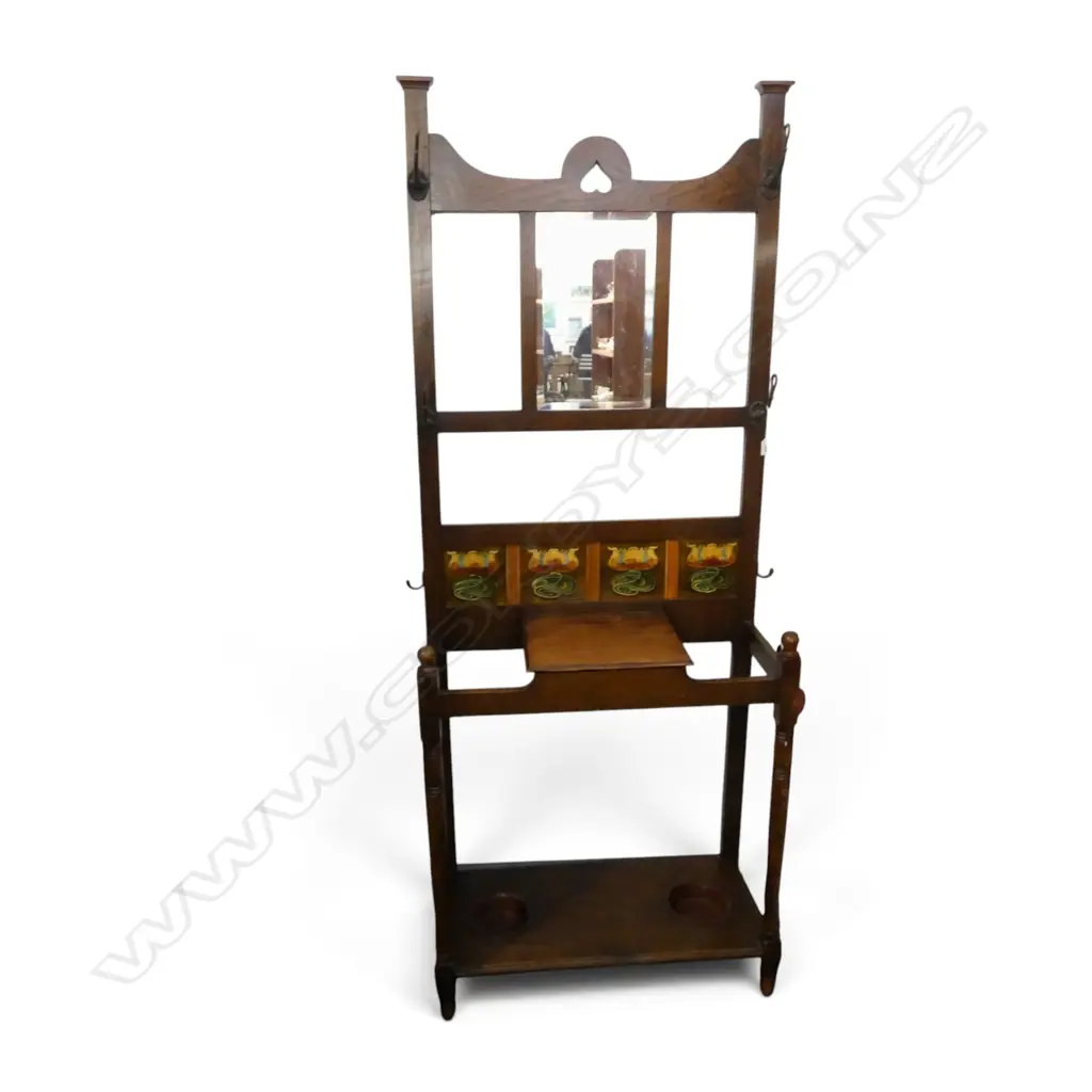 ANTIQUE OAK HALL STAND vendor acquired in Scotland 840x340x1930mm Image 1++