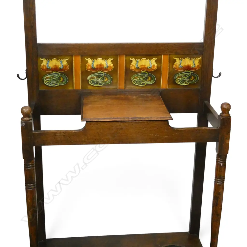 ANTIQUE OAK HALL STAND vendor acquired in Scotland 840x340x1930mm Image 1++