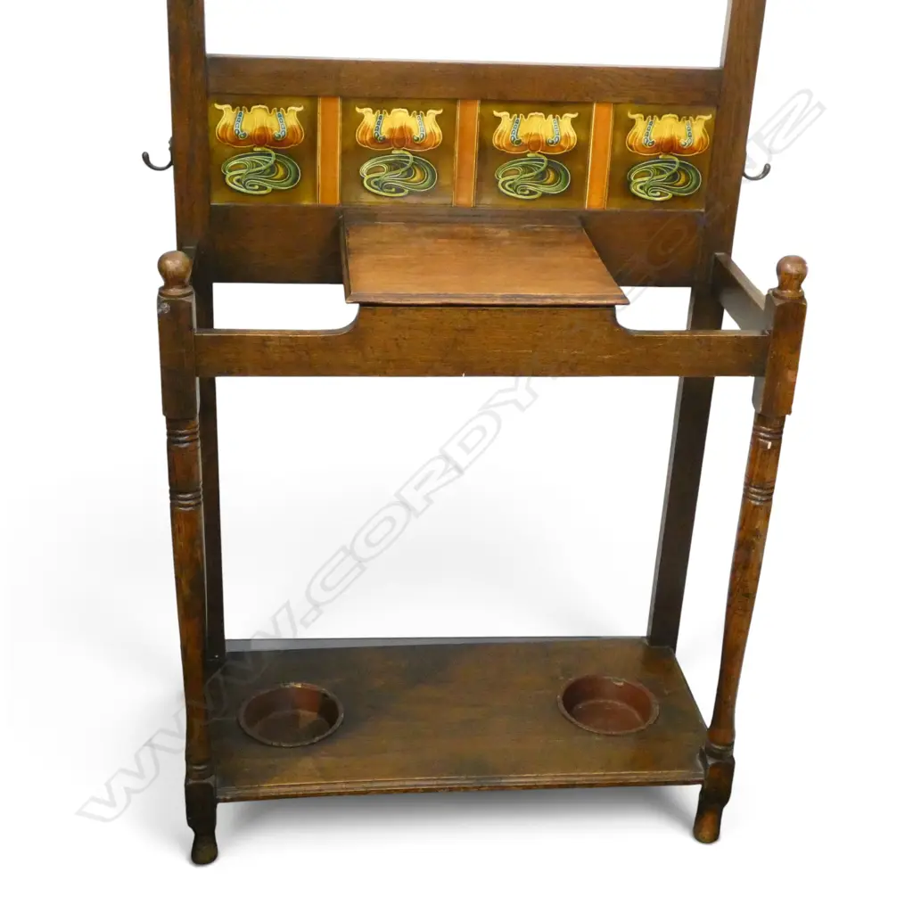 ANTIQUE OAK HALL STAND vendor acquired in Scotland 840x340x1930mm Image 1++