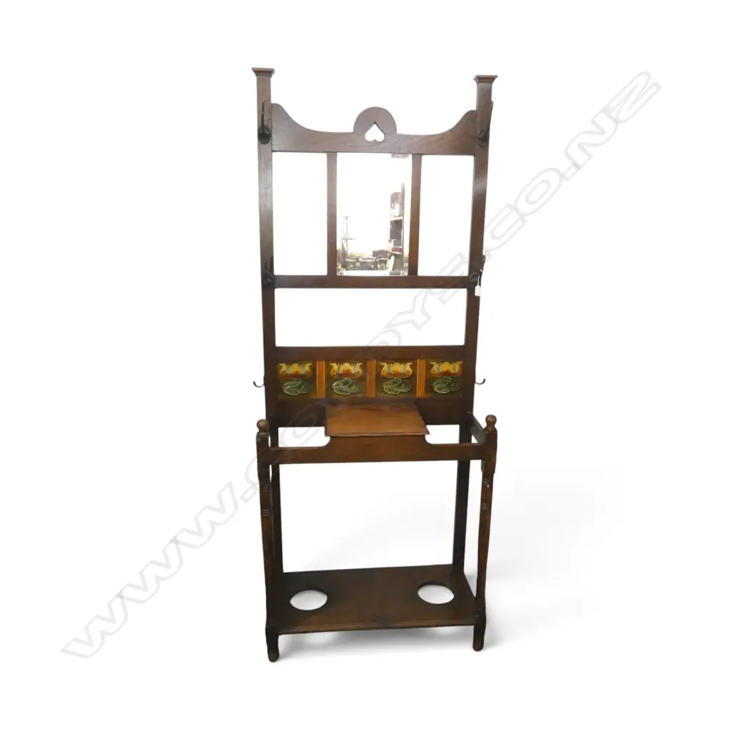 ANTIQUE OAK HALL STAND vendor acquired in Scotland 840x340x1930mm Image 1++