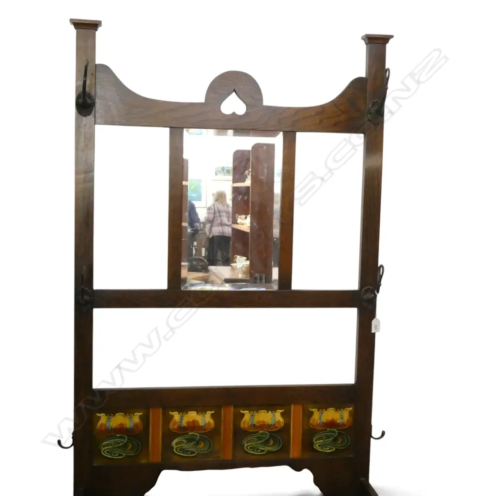 ANTIQUE OAK HALL STAND vendor acquired in Scotland 840x340x1930mm Image 1++