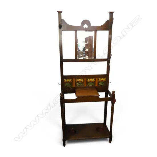 ANTIQUE OAK HALL STAND vendor acquired in Scotland 840x340x1930mm