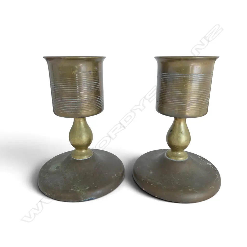 2 PRS METAL CANDLESTICKS H.410, 110mm Image 1++