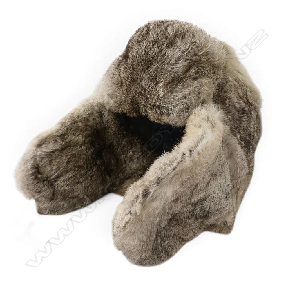 RABBIT FUR USHANKA TRAPPER HAT Image 1++