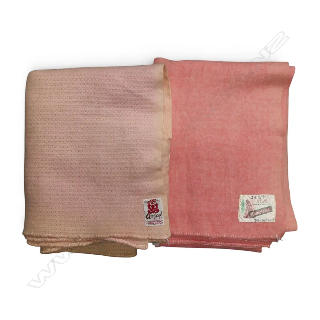 2 WOOLLEN BLANKETS; ONEHUNGA & HOMELEIGH Image 1++