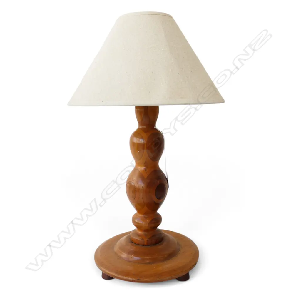 WOODEN TABLE LAMP H.500mm (SHADE REQ. WASHER) Image 1++