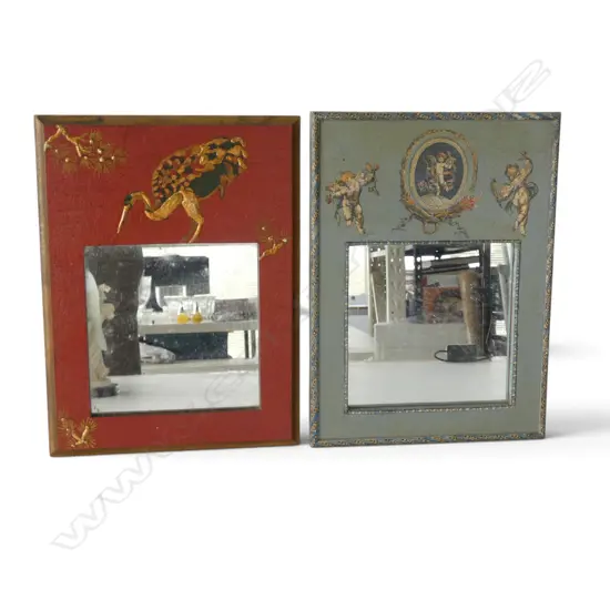 2 VINTAGE TRUMEAU MIRRORS 360x265mm