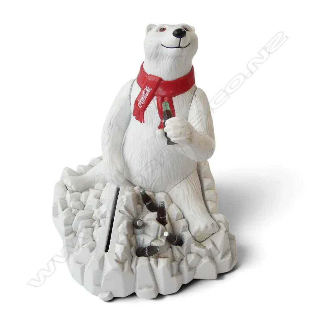 COCA COLA POLAR BEAR MONEY BANK H.165mm Image 1++