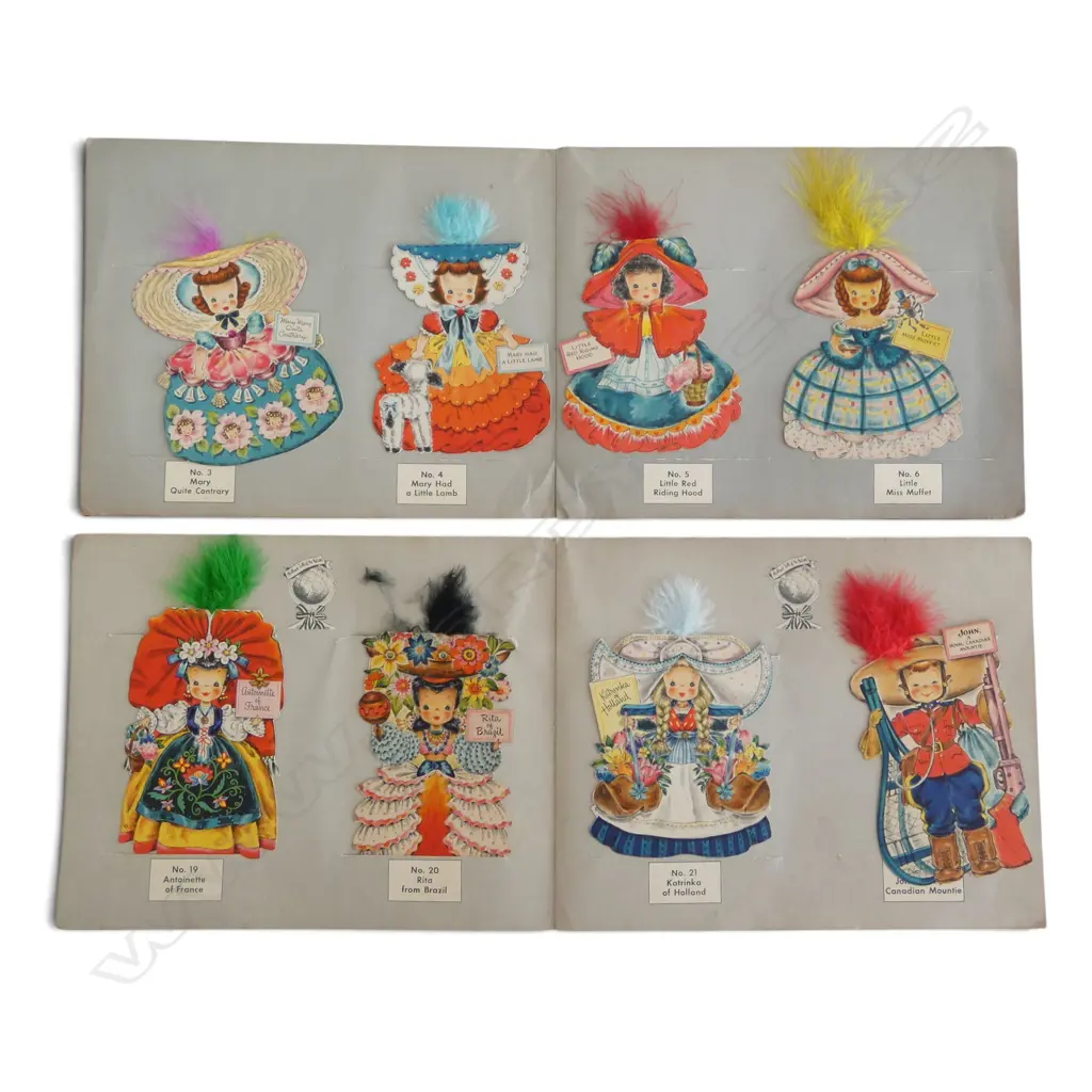 2 VINTAGE BOOKS CHILDREN'S CUT OUT DOLLS Image 1++