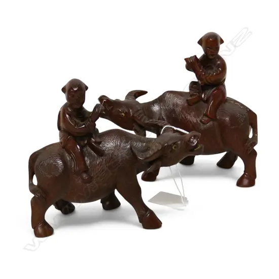 PR CARVED CHINESE CHILDREN ON BISON L.150mm