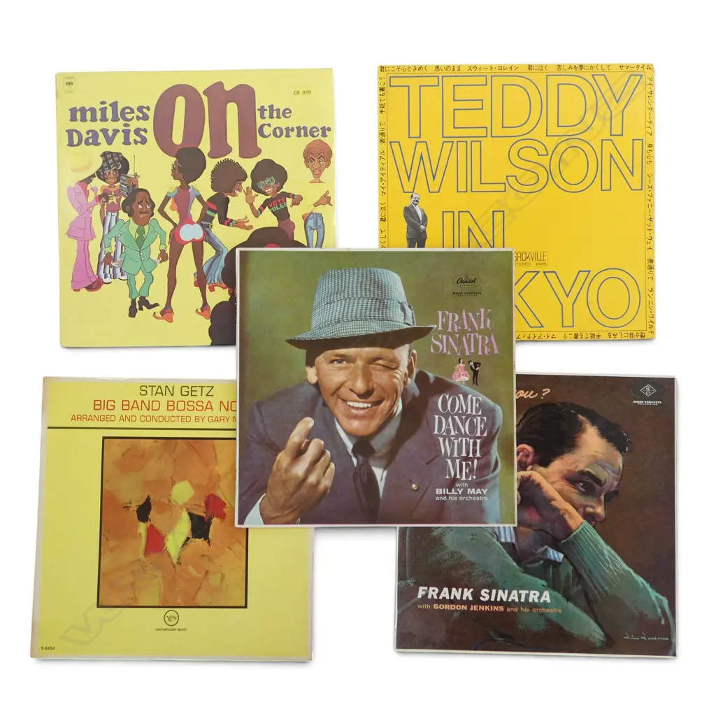 5 LPs; MILES DAVIS, TEDDY WILSON, STAN GETZ & 2 FRANK SINATRA Image 1++