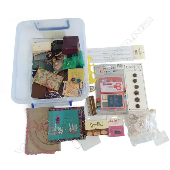 BOX OF ASST. SEWING ITEMS
