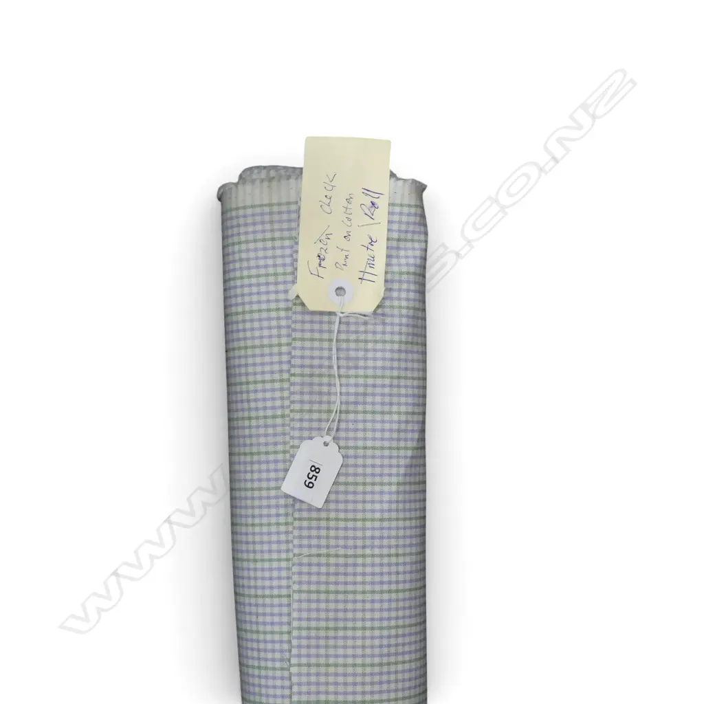 FABRIC BOLT; FROZEN CHECK, PRINT ON COTTON, 11M Image 1++