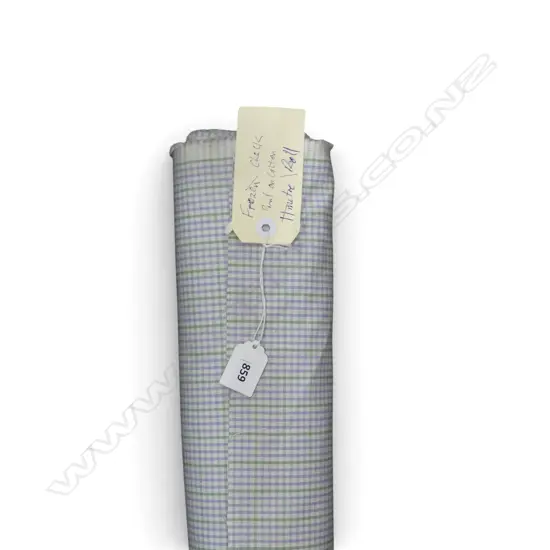 FABRIC BOLT; FROZEN CHECK, PRINT ON COTTON, 11M