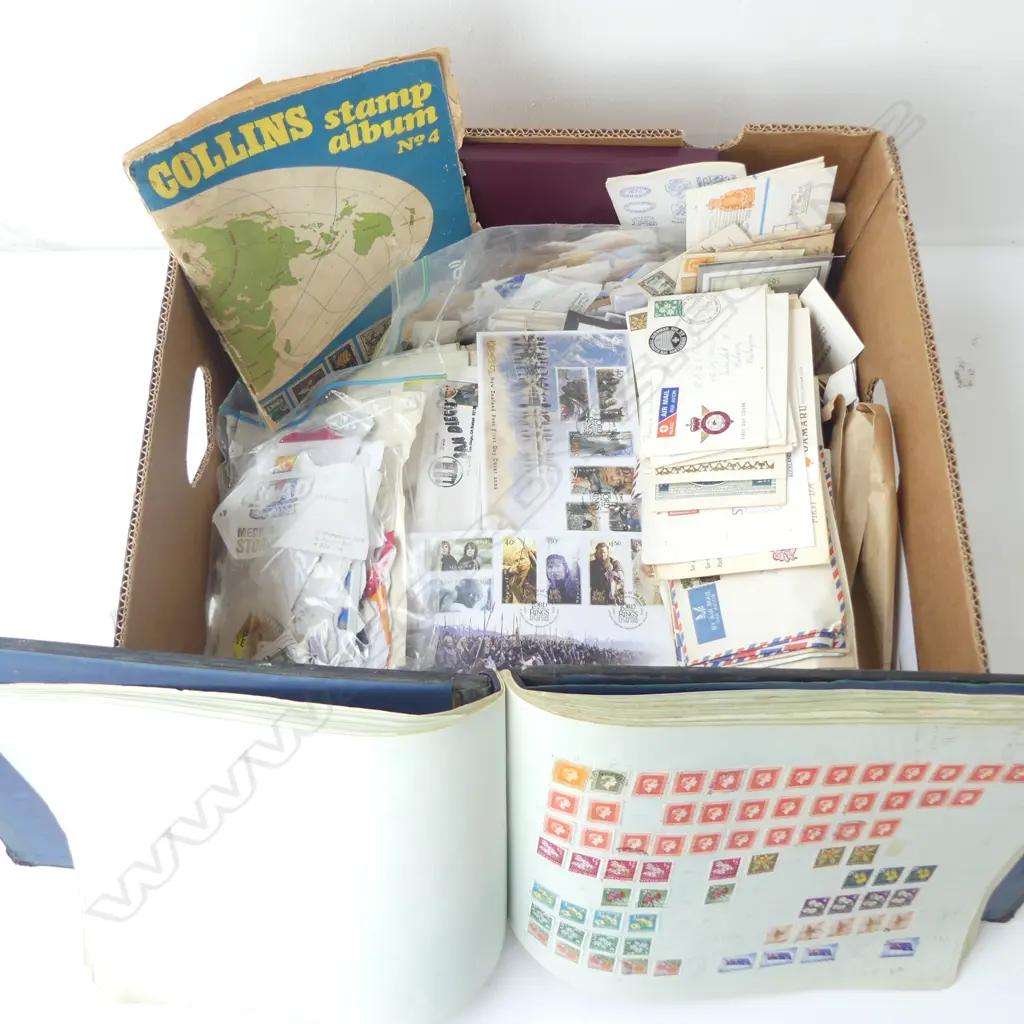 BOX OF ASST. STAMPS, FDCs, etc Image 1++