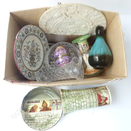 BOX LOT R/DOULTON CHINA CRYSTAL & MISC COLLECTABLES