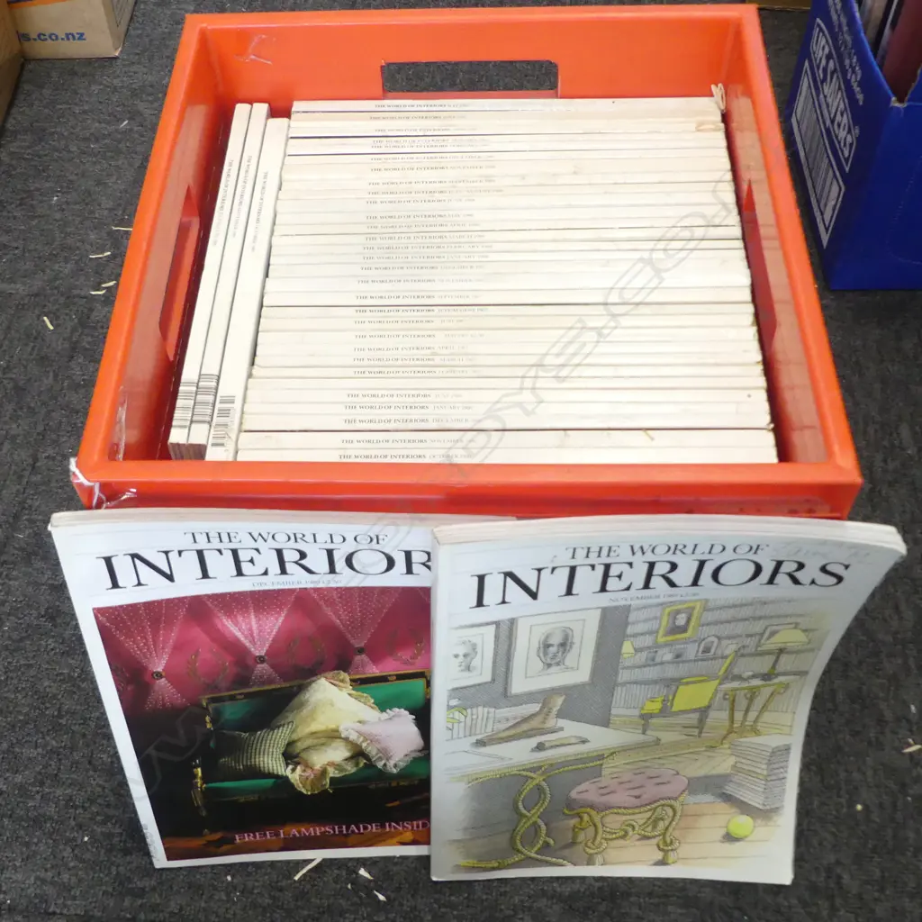 WORLD OF INTERIOR MAGAZINES 1986-1989 Image 1++