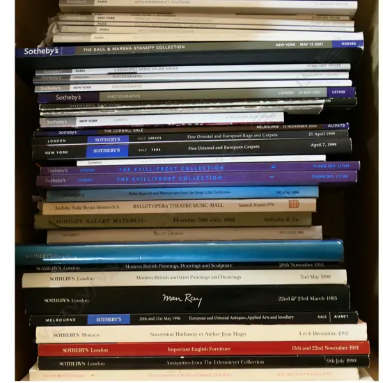 SOTHEBY'S CATALOGUES: TRIBAL ART (10), PHOTOGRAPHY (11), TEXTILES (5), BALLET (4), ART (3), DECORATIVE ARTS (7)