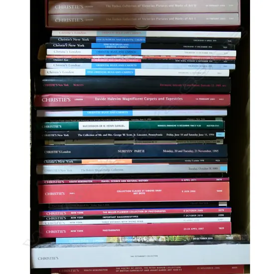 CHRISTIE'S CATALOGUES: TEXTILES INCLUDING CARPETS AND RUGS (10), PHOTOGRAPHY (7), PAINTING (8), DECORATIVE ARTS (6), NUR