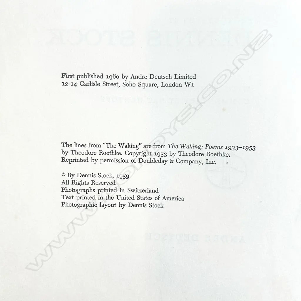 Andre Deutsch - 1960. Hardback with DJ Image 1++
