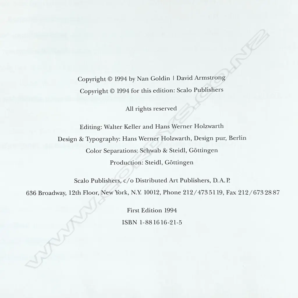 Scalo Publishers - 1994 ISBN 1881616215. Hardback with DJ Image 1++