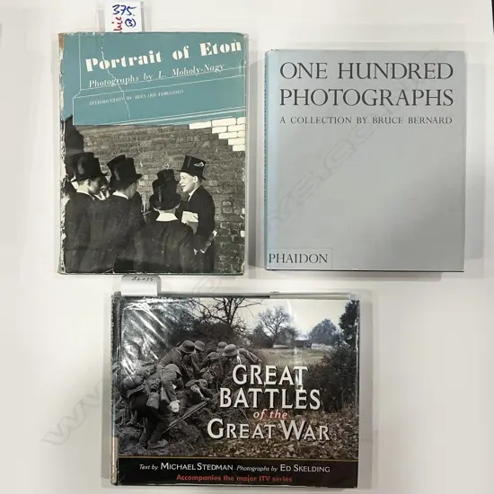 THREE BOOKS: BRITISH PHOTOGRAPHIC COLLECTIONS: Portrait of Eton with photographs by L. Moholy-Nagy etc