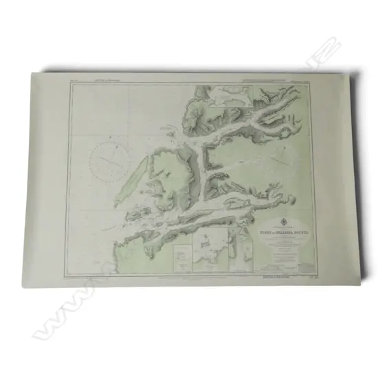 N.Z. NAVY CHARTS DUSKY AND BREAKSEA SOUNDS N.Z. 7612 720x1100mm