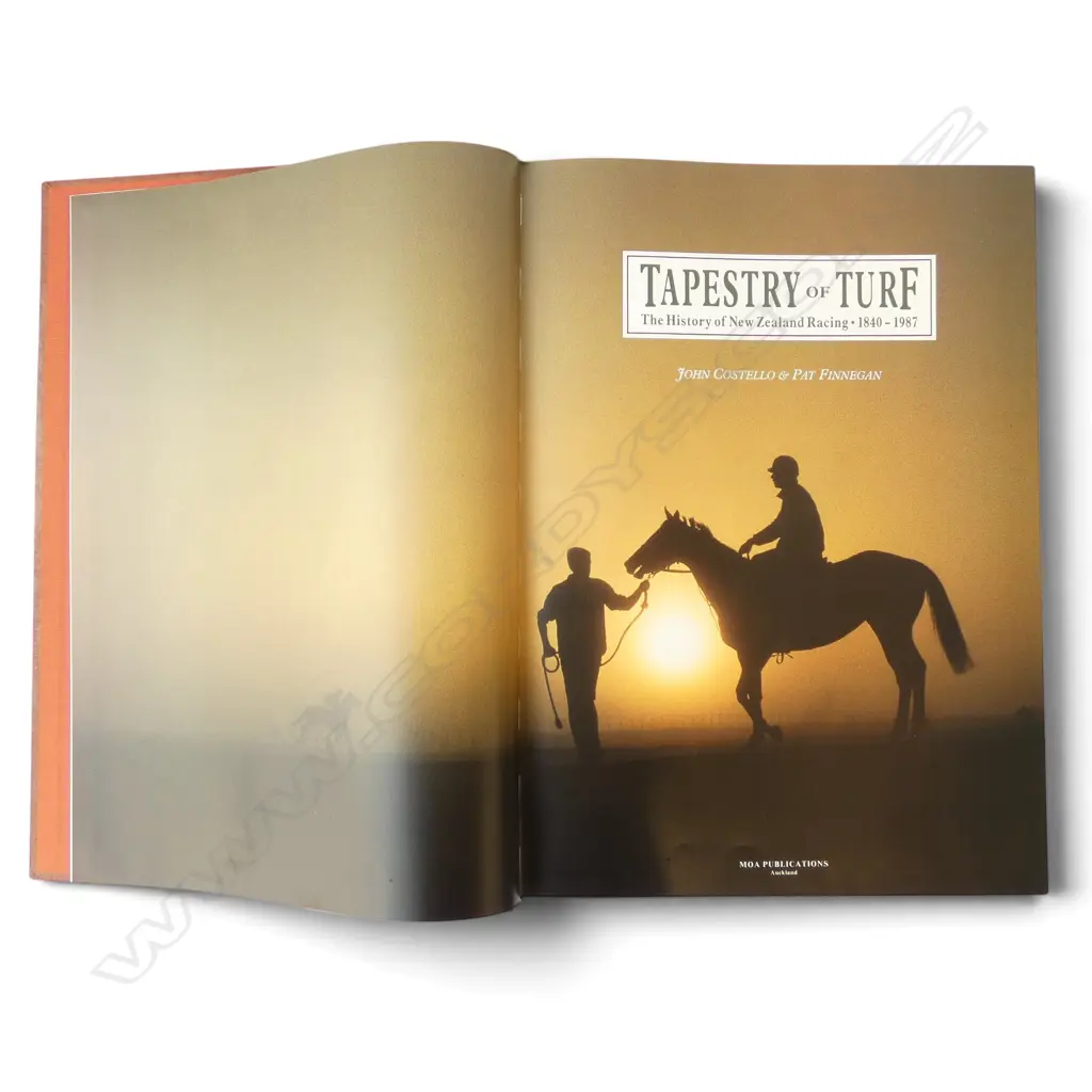 TAPESTRY OF TURF - THE HISTORY OF NEW ZEALAND RACING 1840-1987 by JOHN COSTELLO & PAT FINNEGAN Ed.524/1200 Image 1++