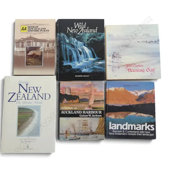 6 LARGE NZ BOOKS – AUCKLAND HARBOUR, HAURAKI GULF, HISTORIC ETC