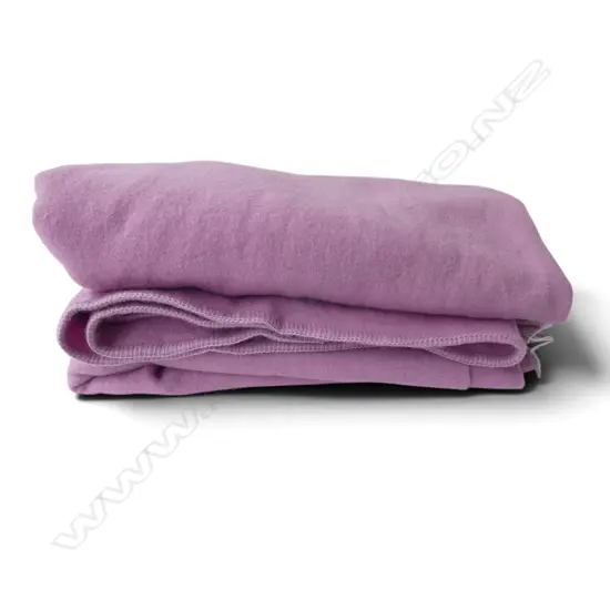 PURPLE WOOL BLANKET 'DORMY SILVER SEAL ENGLAND'