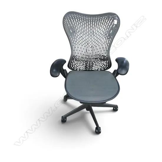 HERMAN MILLER MIRRA 1 BLACK ERGONOMIC OFFICE CHAIR label under seat