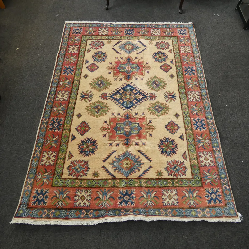 HAND KNOTTED WOOL PILE RUG 2050x1510mm Image 1++