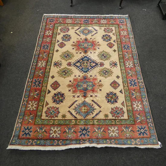HAND KNOTTED WOOL PILE RUG 2050x1510mm