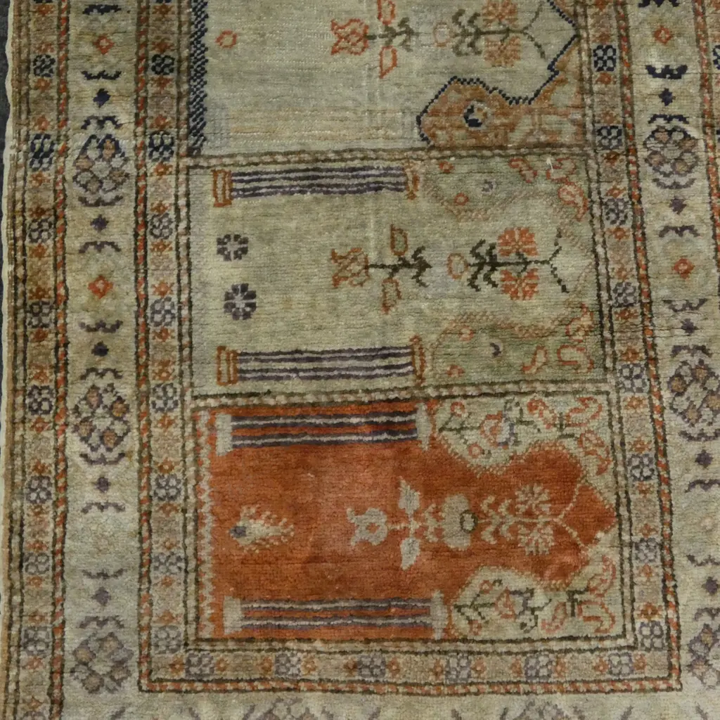 HAND KNOTTED WOOL PILE RUG 1020x610mm Image 1++