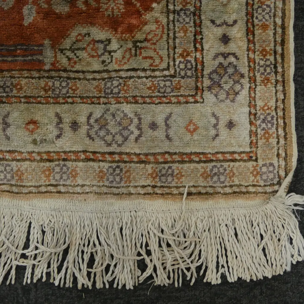 HAND KNOTTED WOOL PILE RUG 1020x610mm Image 1++