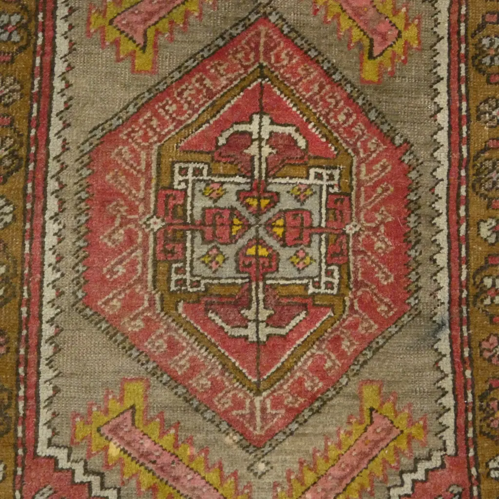 HAND KNOTTED ALL WOOL RUG 780x510mm Image 1++