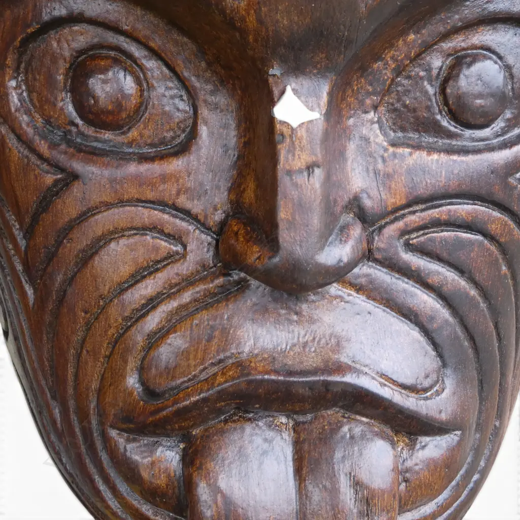 RESIN MAORI FIGURE 380x250x1700mm (SMALL HAIRLINE CRACK TO NECK) Image 1++
