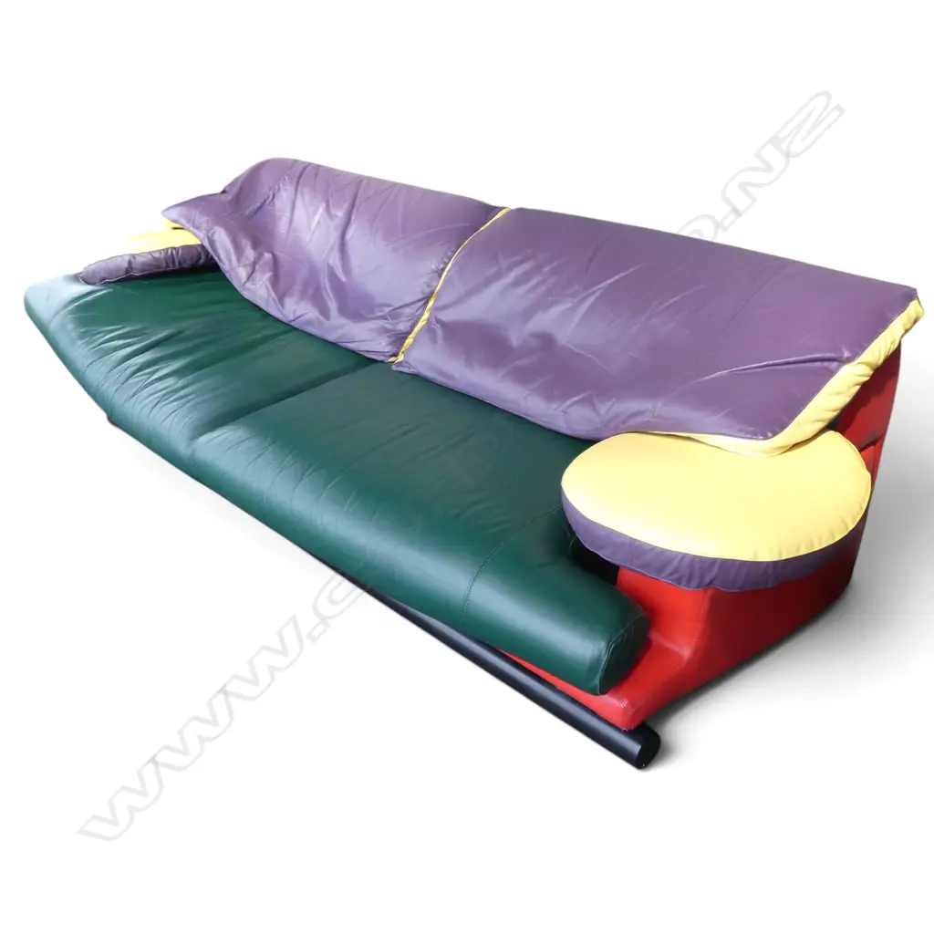ARTRONA MULTI-COLOURED LEATHER SOFA 2480x900x720mm Image 1++