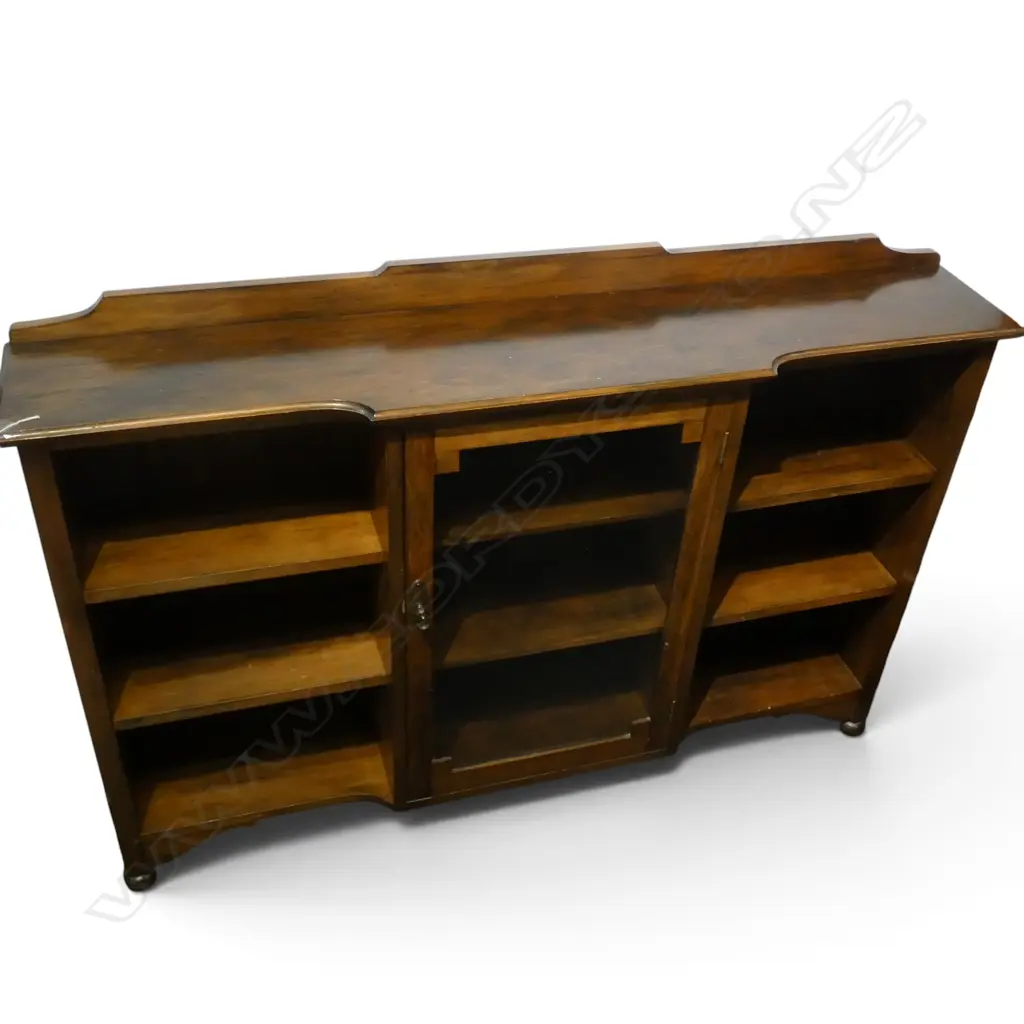 BOOKCASE CABINET w. CENTRAL GLAZED SECTION 1400x280x975mm Image 1++