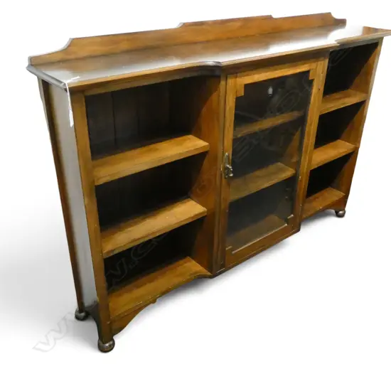 BOOKCASE CABINET w. CENTRAL GLAZED SECTION 1400x280x975mm