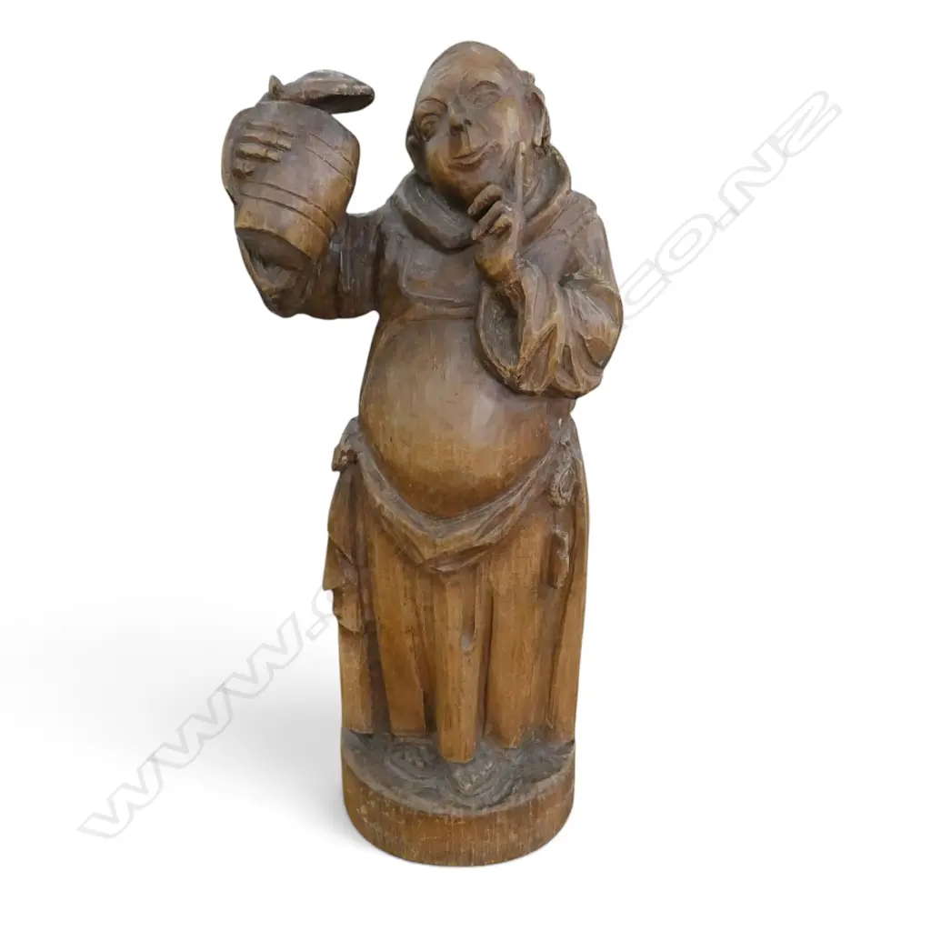 CARVED WOODEN MONK H.550mm Image 1++