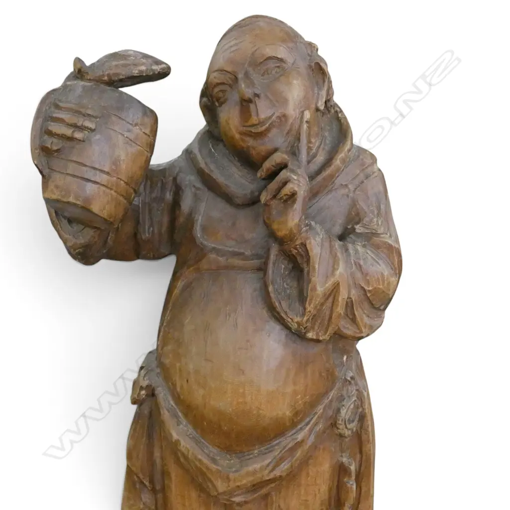 CARVED WOODEN MONK H.550mm Image 1++