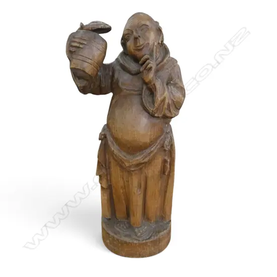 CARVED WOODEN MONK H.550mm