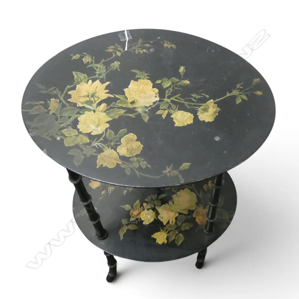 ANTIQUE FAUX BAMBOO SIDE TABLE 475x370x730mm Image 1++