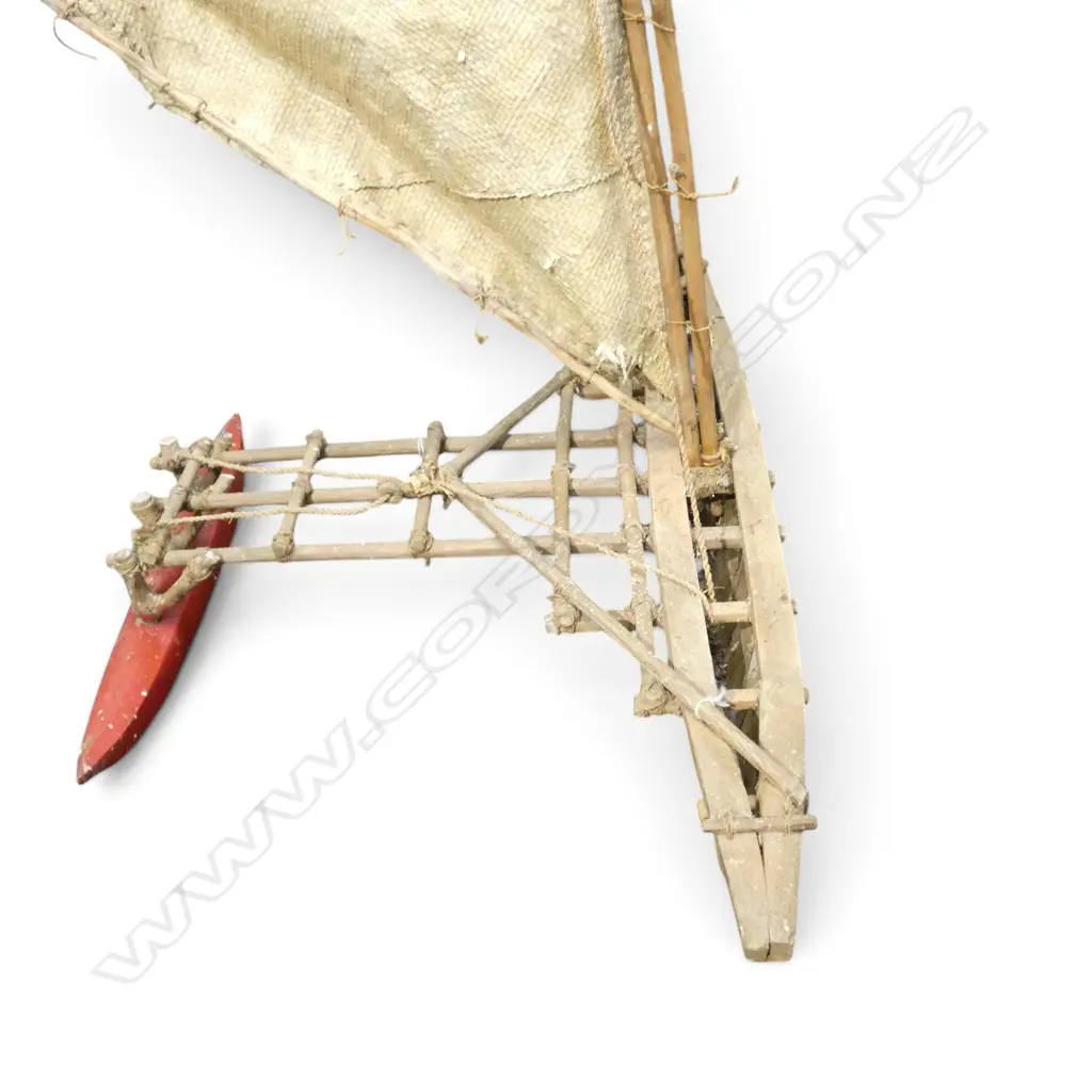 WOODEN SAIL BOAT MODEL H.800mm L.860mm Image 1++